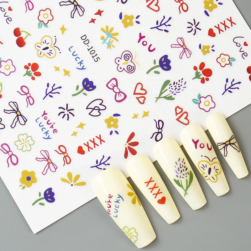 Cute Graffiti Nail Stickers for Women Fashionable Fingernail Decorations DIY Art Decals
Cute Graffiti Nail Stickers for Women Fashionable Fingernail Decorations DIY Art Decals