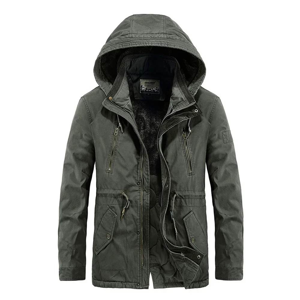 Autumn Winter Military Jacket Men Hooded Parka Fleece Lined Thicken Warm Coat Men's Outdoor Jacket Detachable Hood Casaul Coat
Autumn Winter Military Jacket Men Hooded Parka Fleece Lined Thicken Warm Coat Men's Outdoor Jacket Detachable Hood Casaul Coat