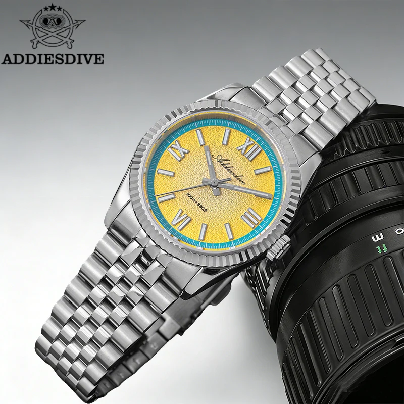 ADDIESDIVE Men's VH31 Quartz Watch 36mm Sapphire Glass Wristwatch 100m Waterproof 316L Stainless Steel Luminous Luxury Watches
ADDIESDIVE Men's VH31 Quartz Watch 36mm Sapphire Glass Wristwatch 100m Waterproof 316L Stainless Steel Luminous Luxury Watches