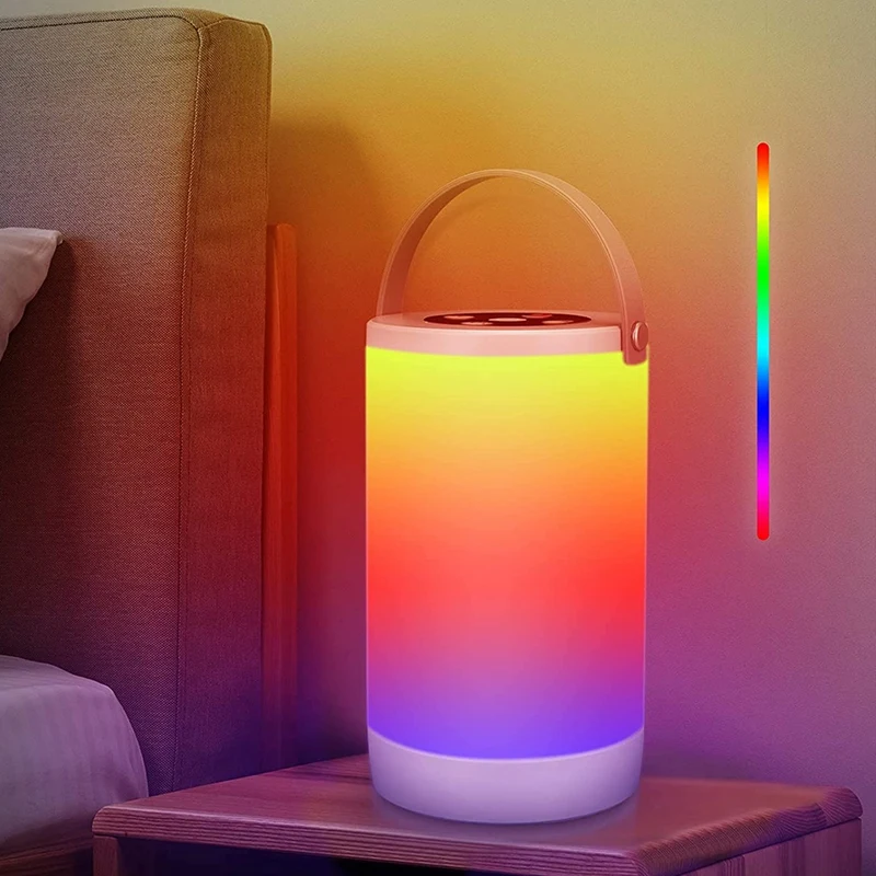 Portable Table Lamp ,Rechargeable Press Sensor Bedside Lamp With RGB Color Changing Mode & Dimmable Warm White Light
Portable Table Lamp ,Rechargeable Press Sensor Bedside Lamp With RGB Color Changing Mode & Dimmable Warm White Light