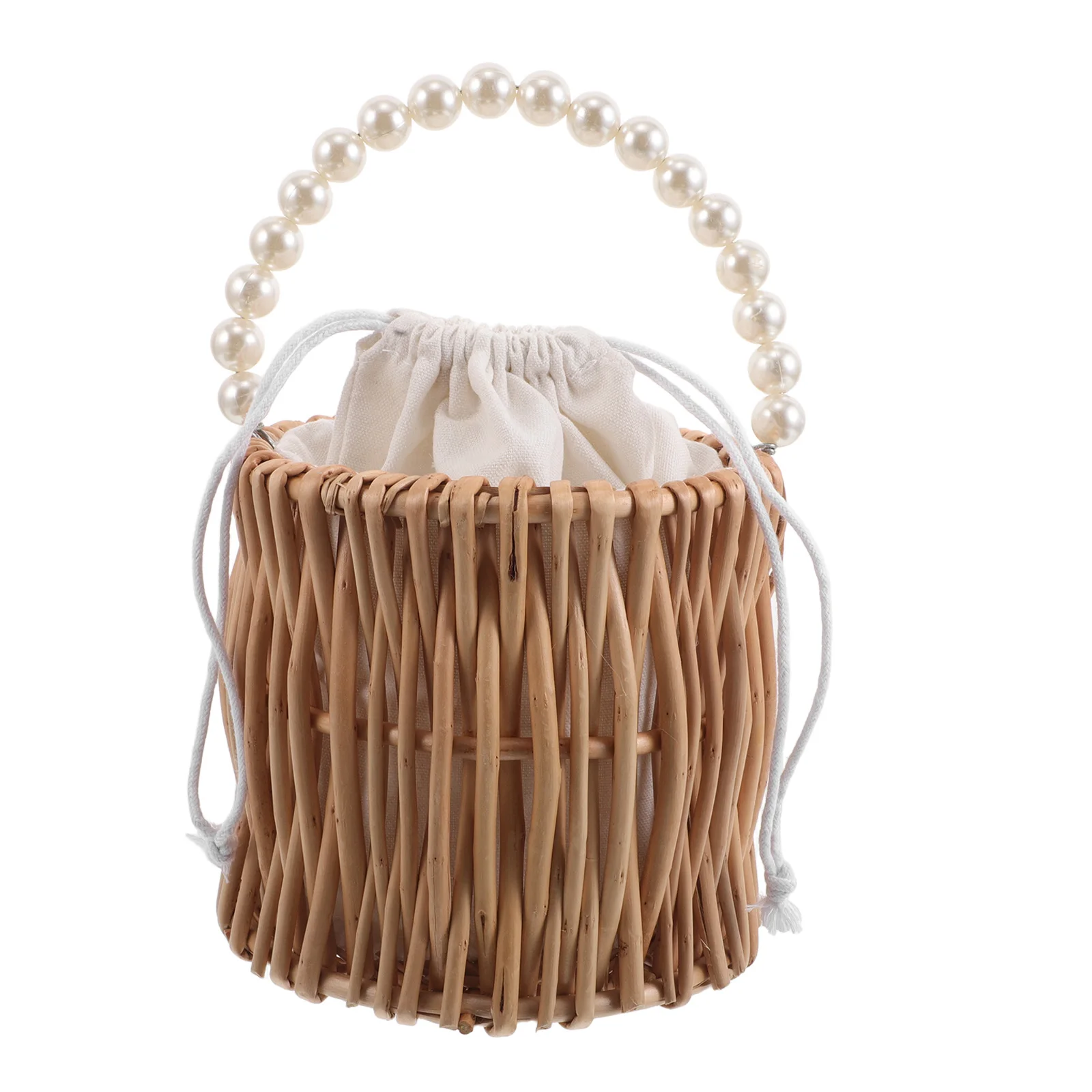 Wedding Flower Basket Hand Woven Rattan Storage Baskets Pearl Handle Beach Outdoor Practical Lightweight Portable
Wedding Flower Basket Hand Woven Rattan Storage Baskets Pearl Handle Beach Outdoor Practical Lightweight Portable