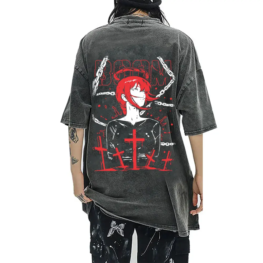 Vintage Washed Anime Chainsaw Man Makima Graphic T-shirt Men Women Fashion Short Sleeve T Shirts Unisex Manga Lovers Fans Gift
Vintage Washed Anime Chainsaw Man Makima Graphic T-shirt Men Women Fashion Short Sleeve T Shirts Unisex Manga Lovers Fans Gift