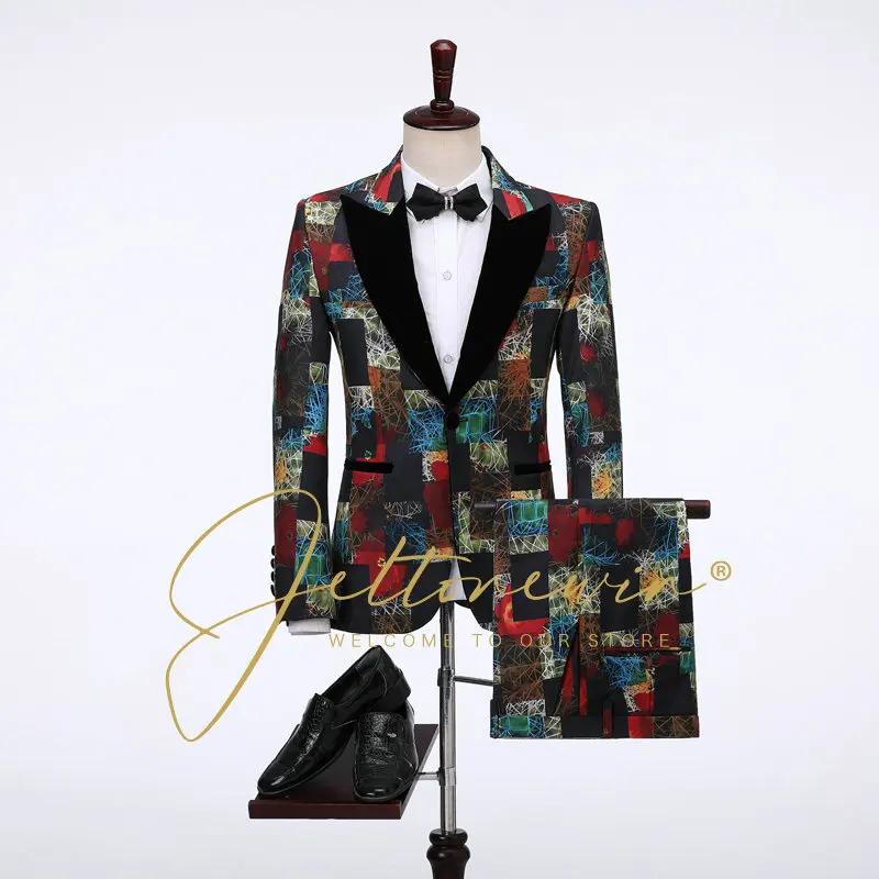 Men's 2 Pieces Elegant Suits With Pants Brand Slim Fit Single Button Party Formal Dress Suit Male Terno Wedding Suits For Men
Men's 2 Pieces Elegant Suits With Pants Brand Slim Fit Single Button Party Formal Dress Suit Male Terno Wedding Suits For Men