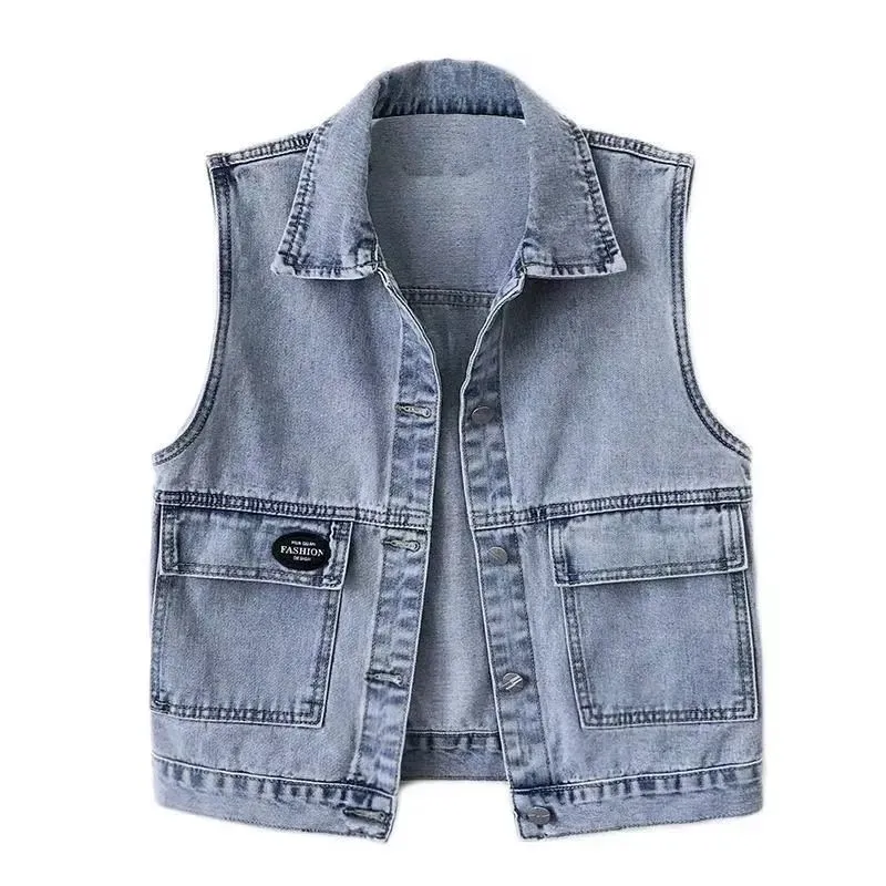 New Printed Denim Vest Jackets Women's Spring Summer 2022 New Letter Single Breasted Short Vest Workwear Casual Coats Female Top
New Printed Denim Vest Jackets Women's Spring Summer 2022 New Letter Single Breasted Short Vest Workwear Casual Coats Female Top
