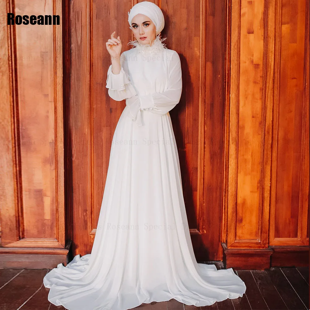 Muslim 2024 New Design High Collar Ivory A-line Wedding Dresses Ruffle Full Draped Pleat Floor Length Bride Dress robe de mariée
Muslim 2024 New Design High Collar Ivory A-line Wedding Dresses Ruffle Full Draped Pleat Floor Length Bride Dress robe de mariée
