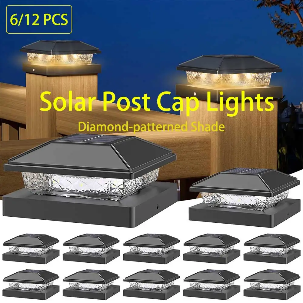 6/12X Outdoor Solar Post Cap Lights Smart Fence Light Solar IP65 Waterproof Gate Light for 4 Inch Wood Posts Yard Garden Outside
6/12X Outdoor Solar Post Cap Lights Smart Fence Light Solar IP65 Waterproof Gate Light for 4 Inch Wood Posts Yard Garden Outside