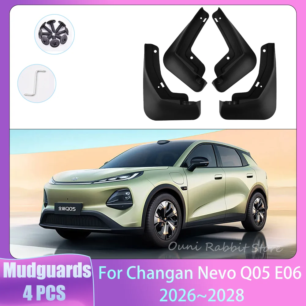 For Changan Nevo Q05 E06 2026~2028 207 4PCS Car Wheel Mudguard Flaps Mud Skin Cover Guards Fenders Splash Protection Accessories
For Changan Nevo Q05 E06 2026~2028 207 4PCS Car Wheel Mudguard Flaps Mud Skin Cover Guards Fenders Splash Protection Accessories