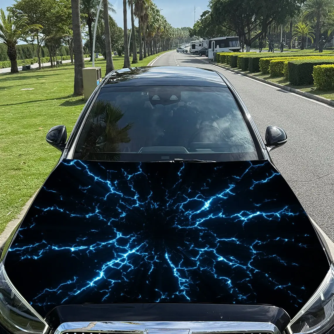 Circular Blue Lightning Car Vinyl Wrap, PVC Material Waterproof Car Hood Sticker, Self-Adhesive Scratch-Resistant Stickers for E
Circular Blue Lightning Car Vinyl Wrap, PVC Material Waterproof Car Hood Sticker, Self-Adhesive Scratch-Resistant Stickers for E