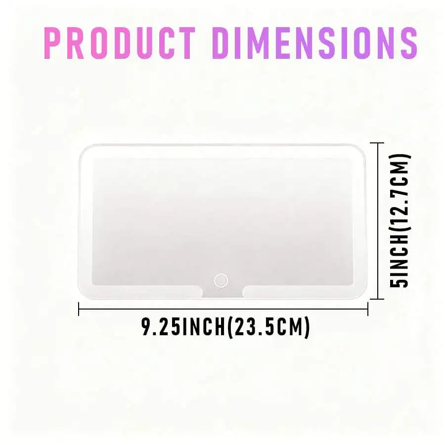 White Car Sun Visor Vanity Mirror With 3 Light Modes Adjustable Brightness Type-C Rechargeable
White Car Sun Visor Vanity Mirror With 3 Light Modes Adjustable Brightness Type-C Rechargeable
