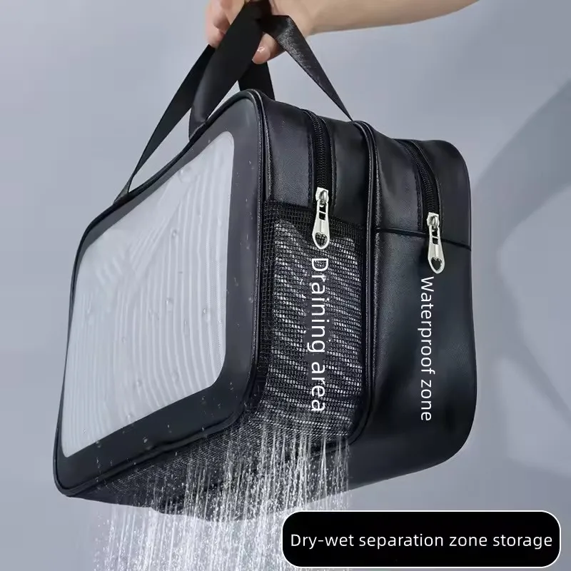 Dry-wet separation double transparent PU makeup bag portable washing bag cosmetic storage bag travel fitness swimming essentials
Dry-wet separation double transparent PU makeup bag portable washing bag cosmetic storage bag travel fitness swimming essentials