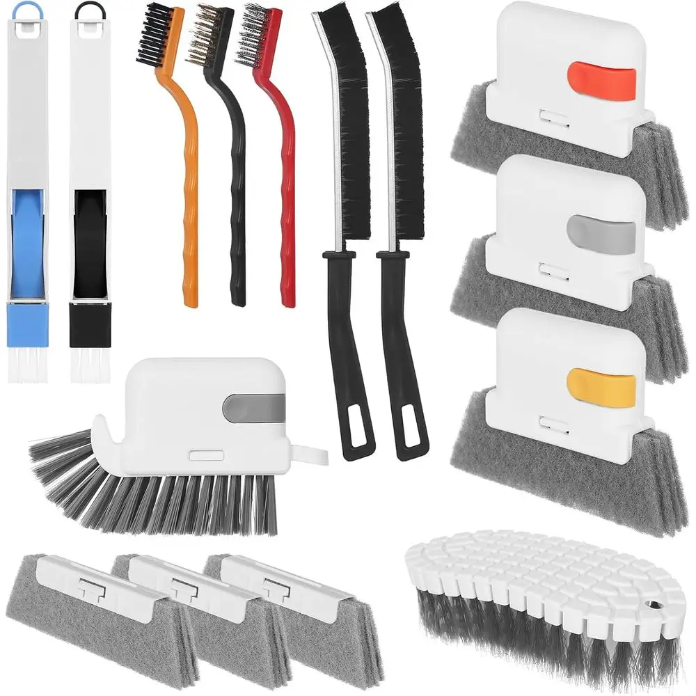 15-Piece Window Cleaning Set: Brush Tools for Door Tracks, Crevices, Sliding Doors, Keyboards, Tiles, and Car Vents
15-Piece Window Cleaning Set: Brush Tools for Door Tracks, Crevices, Sliding Doors, Keyboards, Tiles, and Car Vents