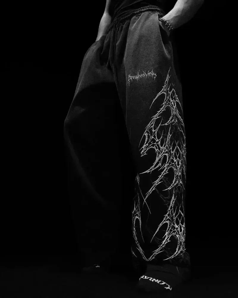 2025 Хип-хоп Harajuku Готический Панк Негабаритная хлопковая футболка с круглым вырезом Мужская Y2K Повседневная рок-стрит Свободные широкие брюки Женские 
2025 Хип-хоп Harajuku Готический Панк Негабаритная хлопковая футболка с круглым вырезом Мужская Y2K Повседневная рок-стрит Свободные широкие брюки Женские