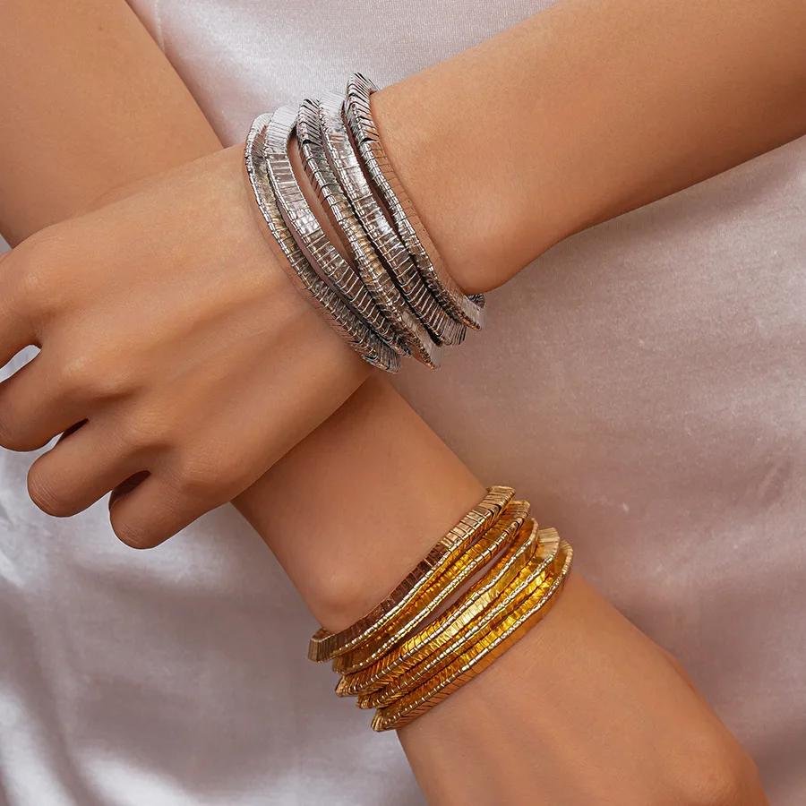 1 Pcs Folded Beads Metal Strechable Bracelet for Women Men Hiphop Twistable Bracelets DIY Accessories Multilayers Pulseras Mujer
1 Pcs Folded Beads Metal Strechable Bracelet for Women Men Hiphop Twistable Bracelets DIY Accessories Multilayers Pulseras Mujer
