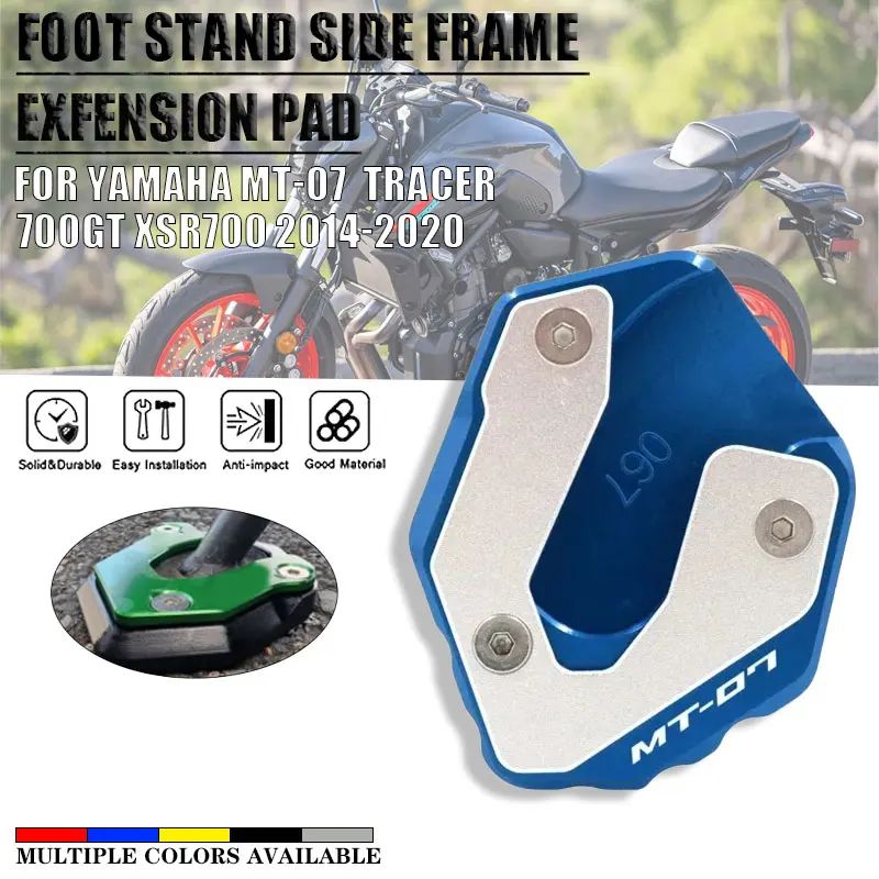 For YAMAHA MT-07 MT 07 MT07 Tracer 700GT XSR700 2014-2020 2019 Motorcycle Kickstand Foot Side Stand Extension Pad Enlarge Plate
For YAMAHA MT-07 MT 07 MT07 Tracer 700GT XSR700 2014-2020 2019 Motorcycle Kickstand Foot Side Stand Extension Pad Enlarge Plate