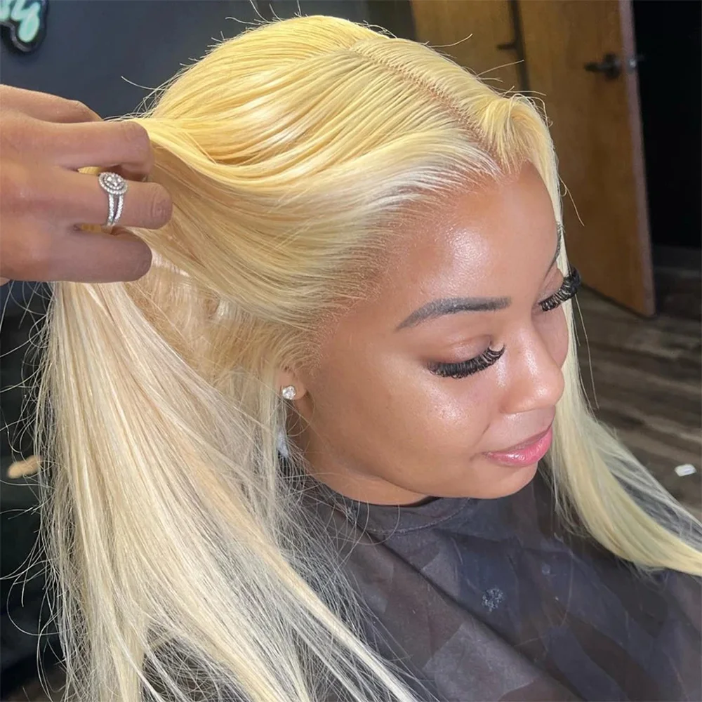 40 46 Inch Blonde 613 Straight Brazilian 13x4 HD Lace Front Human Hair Wig For Women 13x6 Transparent Lace Frontal Wigs Pre Plucked
40 46 Inch Blonde 613 Straight Brazilian 13x4 HD Lace Front Human Hair Wig For Women 13x6 Transparent Lace Frontal Wigs Pre Plucked
