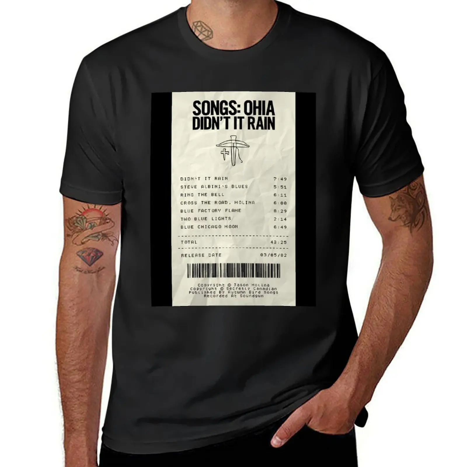 Songs: Ohia - Didn't It Rain receipt T-Shirt plus sizes oversizeds Men's cotton t-shirt
Songs: Ohia - Didn't It Rain receipt T-Shirt plus sizes oversizeds Men's cotton t-shirt