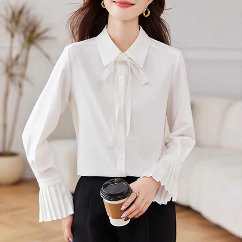 Office Lady Long Sleeve Turn Down Collar Women Shirt New Lace-up Shirt Blouse Women Tops Blouses Shirts Blusas Para Mujer M453
Office Lady Long Sleeve Turn Down Collar Women Shirt New Lace-up Shirt Blouse Women Tops Blouses Shirts Blusas Para Mujer M453