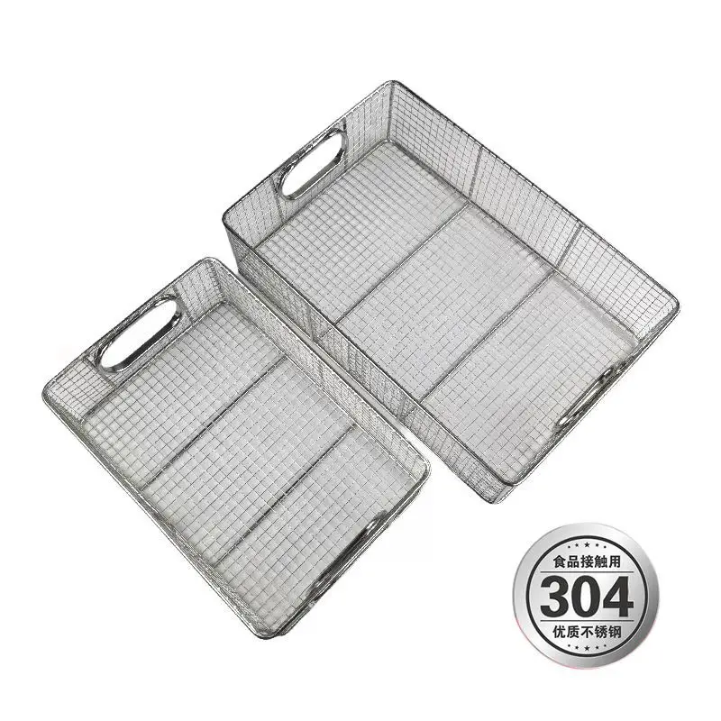 304 stainless steel industrial basket wrapped in powder table fried chicken drain basket square shake
304 stainless steel industrial basket wrapped in powder table fried chicken drain basket square shake