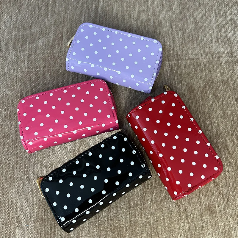CLAREGQI DaintyCandy Color Polka Dot Zipper Card Case - Glossy PU Leather Small Wallet Purse for Girls
CLAREGQI DaintyCandy Color Polka Dot Zipper Card Case - Glossy PU Leather Small Wallet Purse for Girls
