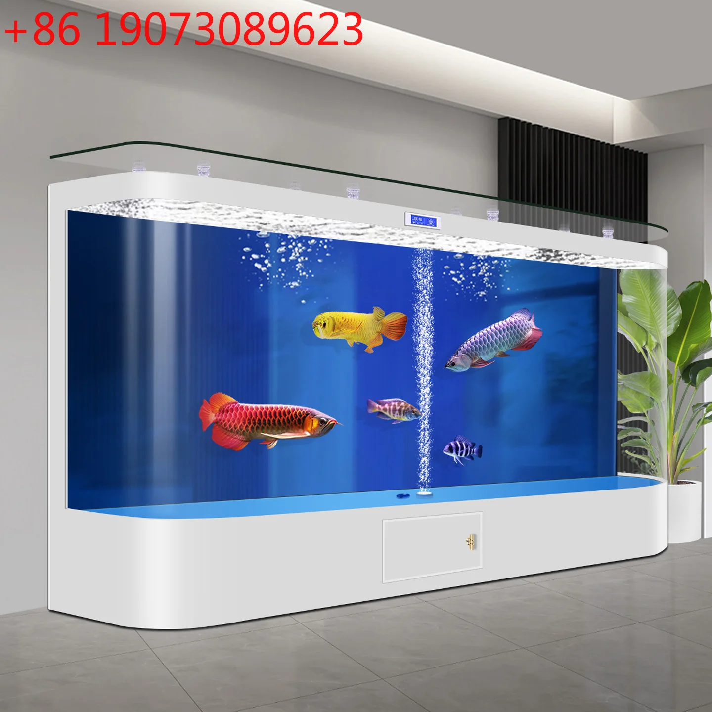 Super large company fish tank high-end floor-standing wall-facing living room new hot-bending glass tank without water change
Super large company fish tank high-end floor-standing wall-facing living room new hot-bending glass tank without water change
