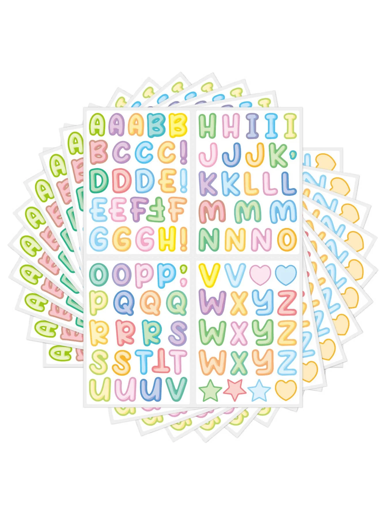 180/360pcs Colorful Cartoon English Letter Stickers,School Supplies,Back To School
180/360pcs Colorful Cartoon English Letter Stickers,School Supplies,Back To School