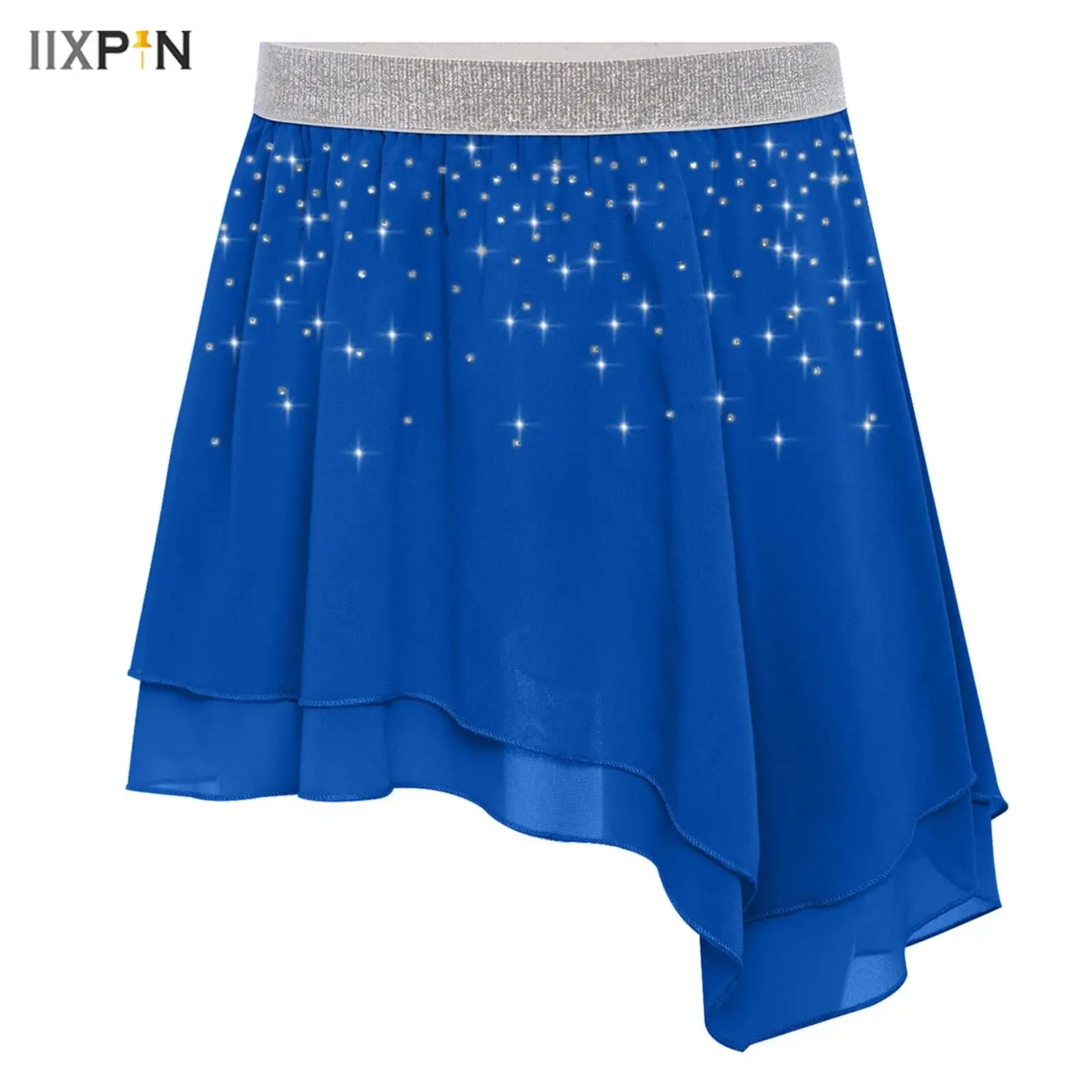 Kids Girls Chiffon Ballet Dance Skirt Elastic Waistband Rhinestones Asymmetrical Skirt Figure Skating Dance Performance Costume
Kids Girls Chiffon Ballet Dance Skirt Elastic Waistband Rhinestones Asymmetrical Skirt Figure Skating Dance Performance Costume