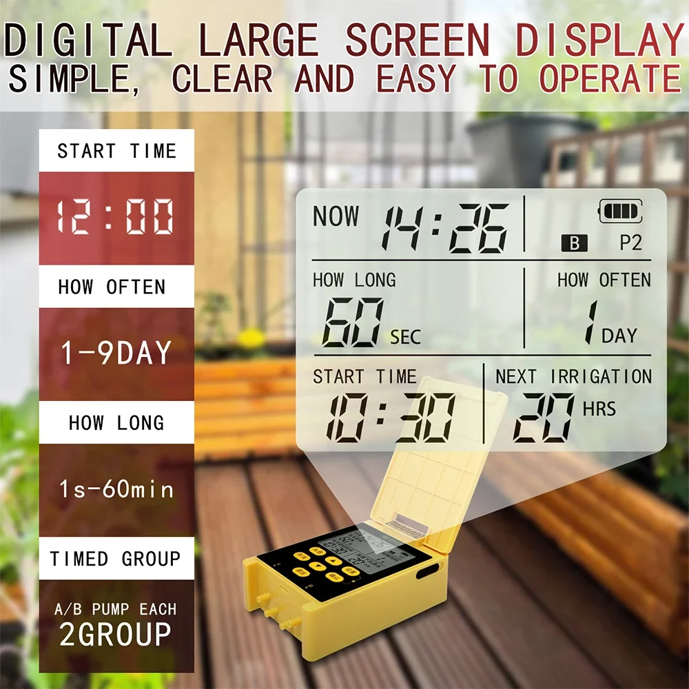 New Solar Intelligent Irrigation Kit Irrigation System Automatic Rain Sensing Timer Garden Drip Irrigation System Watering
New Solar Intelligent Irrigation Kit Irrigation System Automatic Rain Sensing Timer Garden Drip Irrigation System Watering