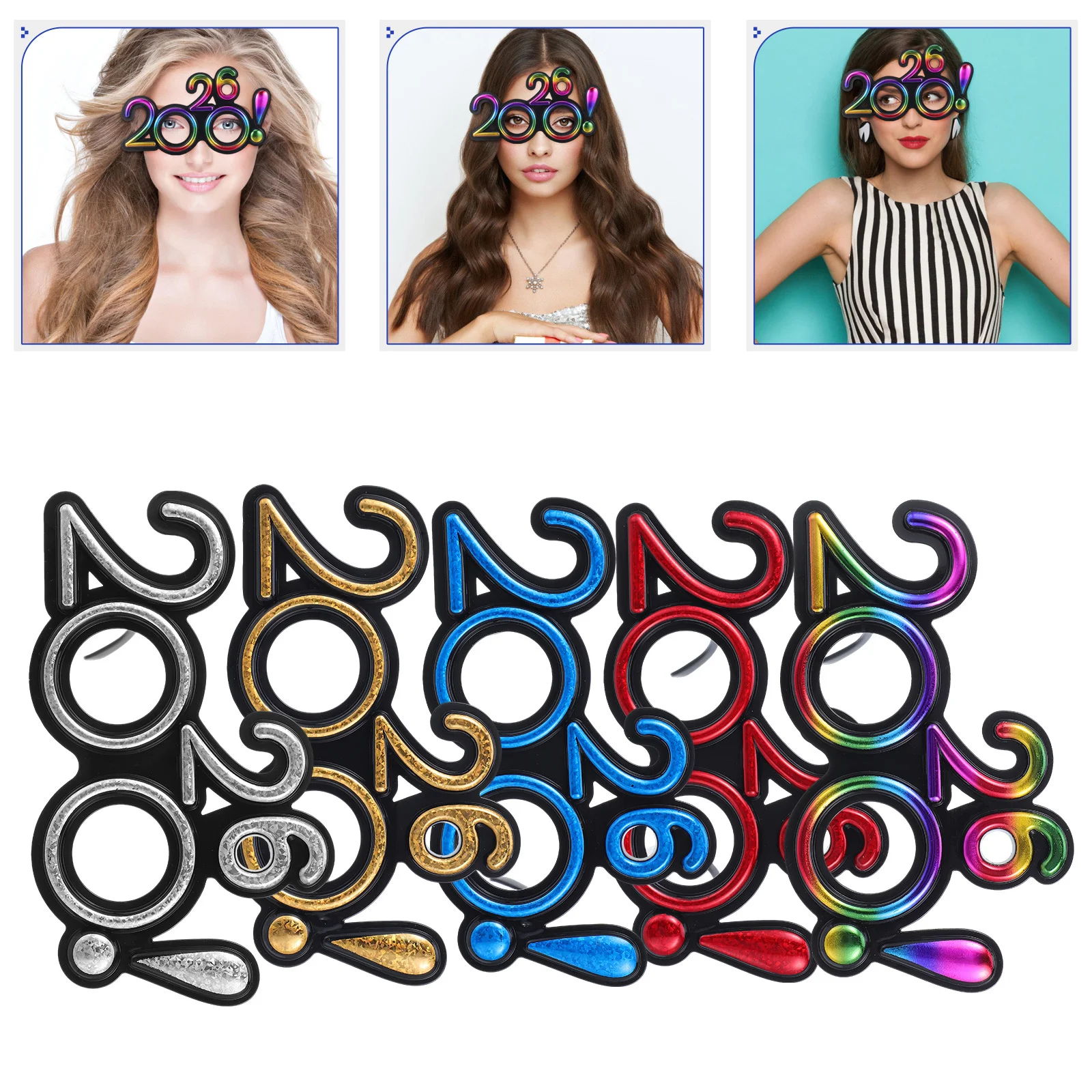 5Pcs 2026 Eyeglasses Novelty Plastic Funny Party Glasses for New Year Eve Graduation Photo Props Celebration Accessories
5Pcs 2026 Eyeglasses Novelty Plastic Funny Party Glasses for New Year Eve Graduation Photo Props Celebration Accessories