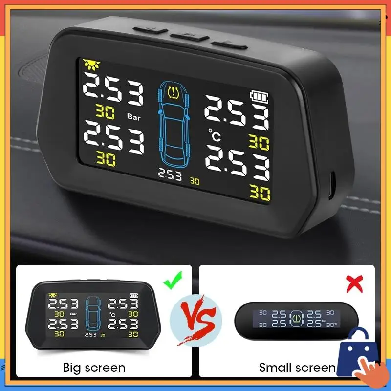 Upgraded Car TPMS Tire Pressure Monitor Solar External Sensor Tire Pressure Alarm Monitoring System Control Spare Tire
Upgraded Car TPMS Tire Pressure Monitor Solar External Sensor Tire Pressure Alarm Monitoring System Control Spare Tire