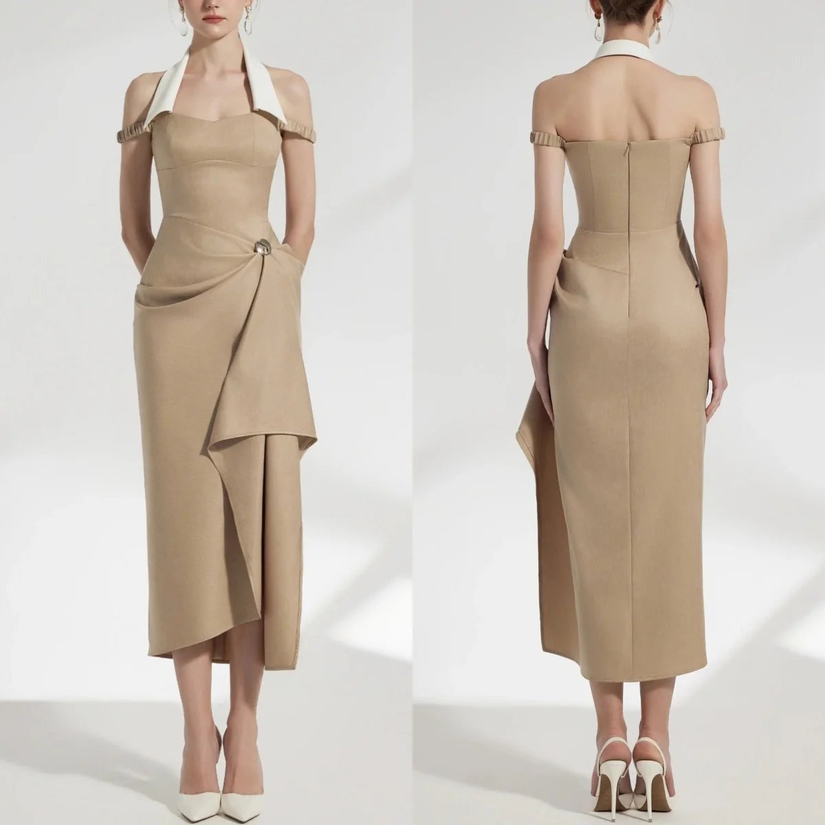 Customized Exquisite Halter Evening Dress Temperament Sheath Side Slit Celebrity Gowns Classic Zipper Back Party Dress
Customized Exquisite Halter Evening Dress Temperament Sheath Side Slit Celebrity Gowns Classic Zipper Back Party Dress