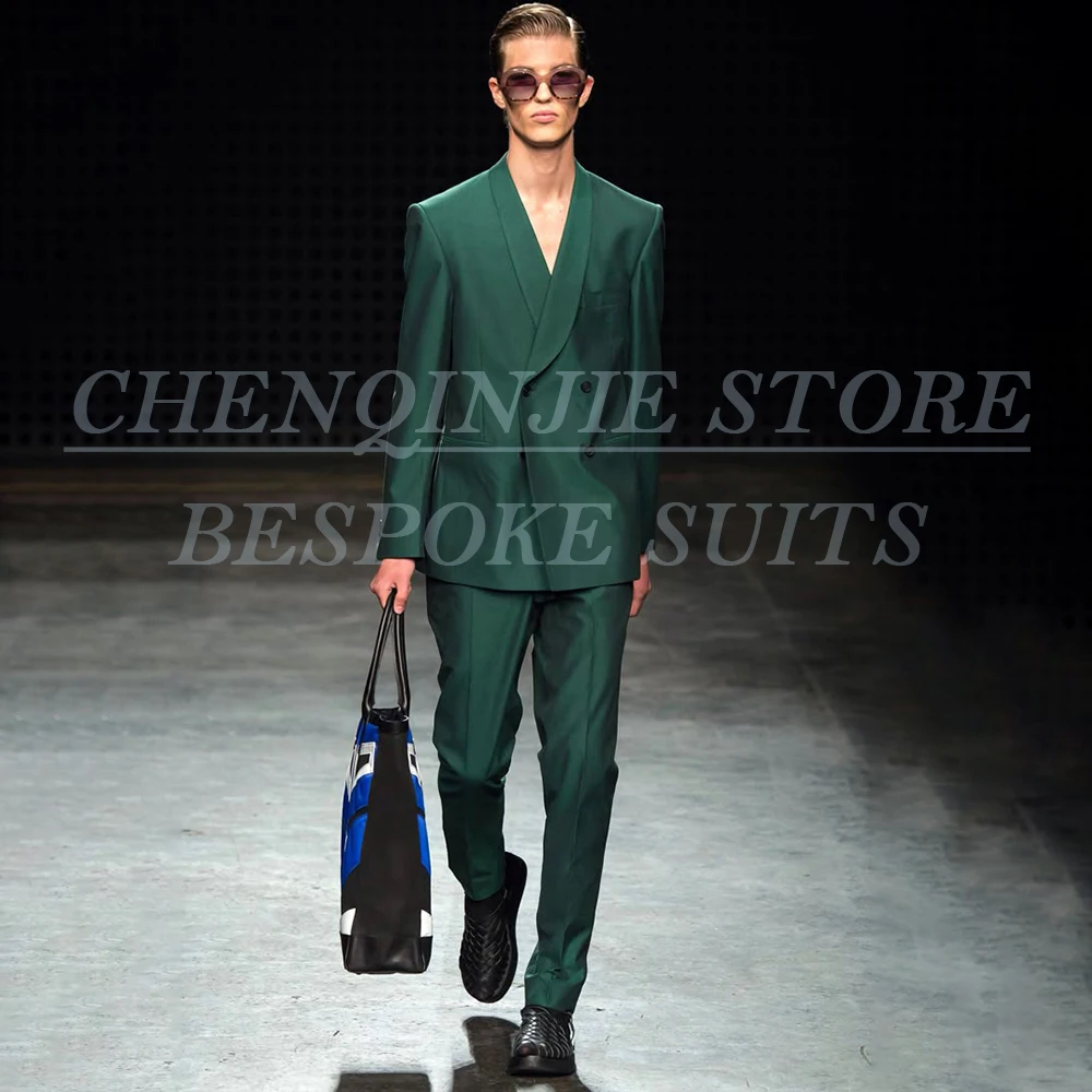 High Quality Double Breasted Men's Suits Luxury Shawl Lapel Customzied Regular Length Blazer Formal 2 Pcs Jacket Pants Clothing
High Quality Double Breasted Men's Suits Luxury Shawl Lapel Customzied Regular Length Blazer Formal 2 Pcs Jacket Pants Clothing