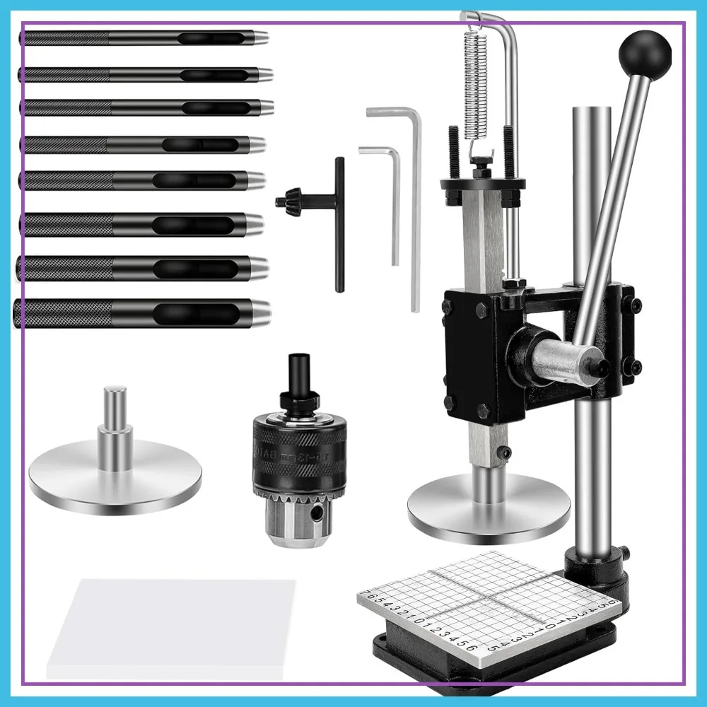 Leather Press Hole Puncher & Cutting Machine for DIY Craft Punching, Forming, and Rivet Installation
Leather Press Hole Puncher & Cutting Machine for DIY Craft Punching, Forming, and Rivet Installation