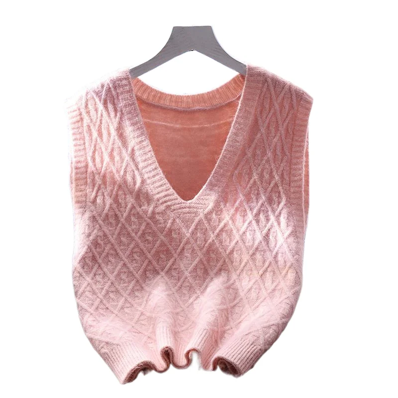 V-neck Knitted Vest Sweater Women's Spring Autumn New Korean Version Loose Versatile Tank Pullover Fashion Sleeveless Short Top
V-neck Knitted Vest Sweater Women's Spring Autumn New Korean Version Loose Versatile Tank Pullover Fashion Sleeveless Short Top