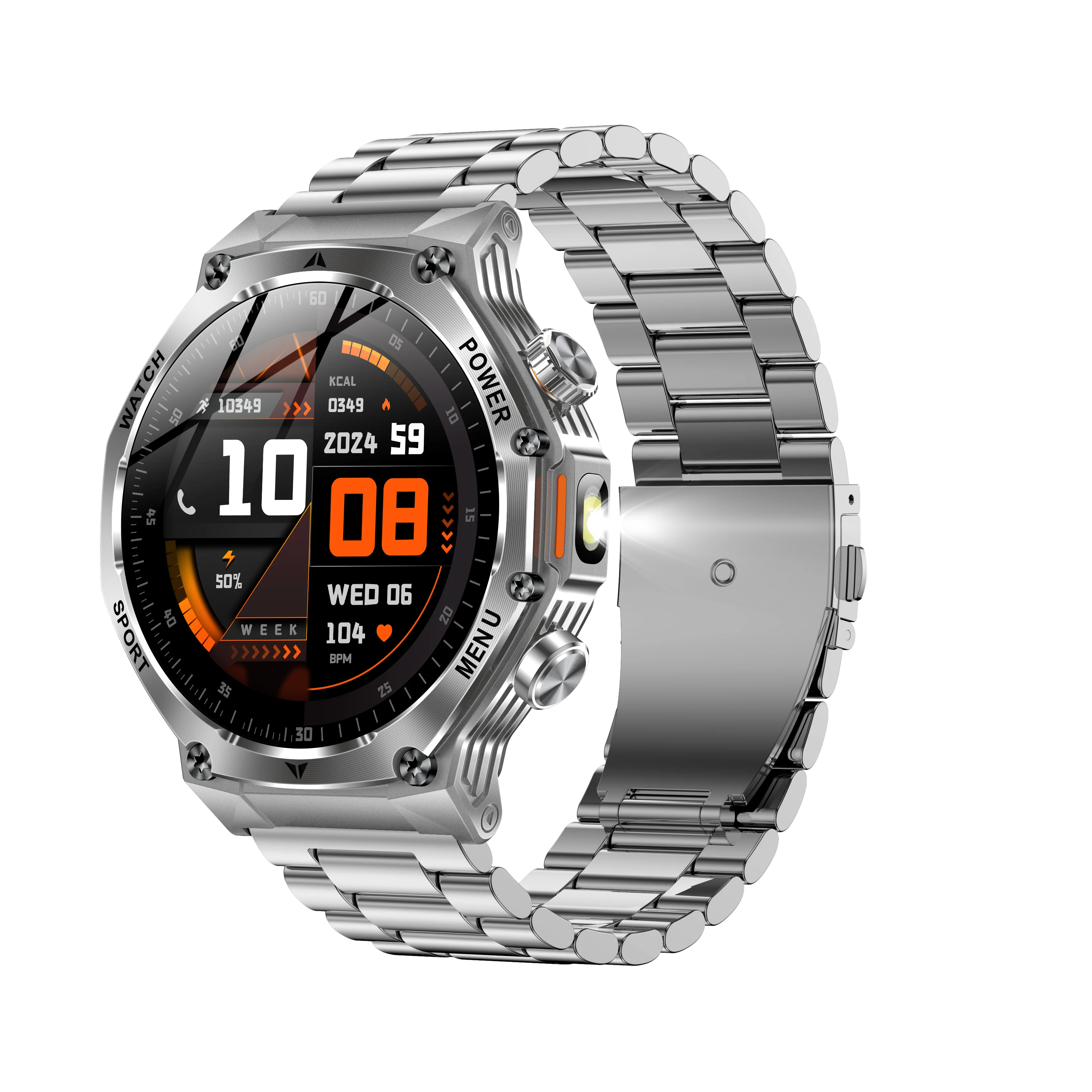 AK82 Sports Smartwatch with Flashlight BT Call 1.8inch Round Screen IP68 Waterproof Fitness Tracker Smart Watch for Men
AK82 Sports Smartwatch with Flashlight BT Call 1.8inch Round Screen IP68 Waterproof Fitness Tracker Smart Watch for Men