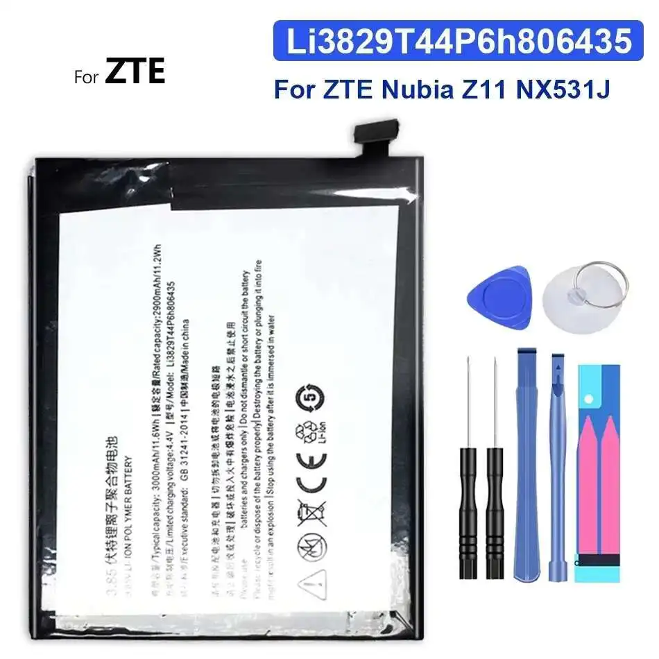 Надежная замена 2900 мАч для Zte Nubia Z11 NX531J большой емкости Li3829t44p6h806435 аккумулятор мобильного телефона
Надежная замена 2900 мАч для Zte Nubia Z11 NX531J большой емкости Li3829t44p6h806435 аккумулятор мобильного телефона