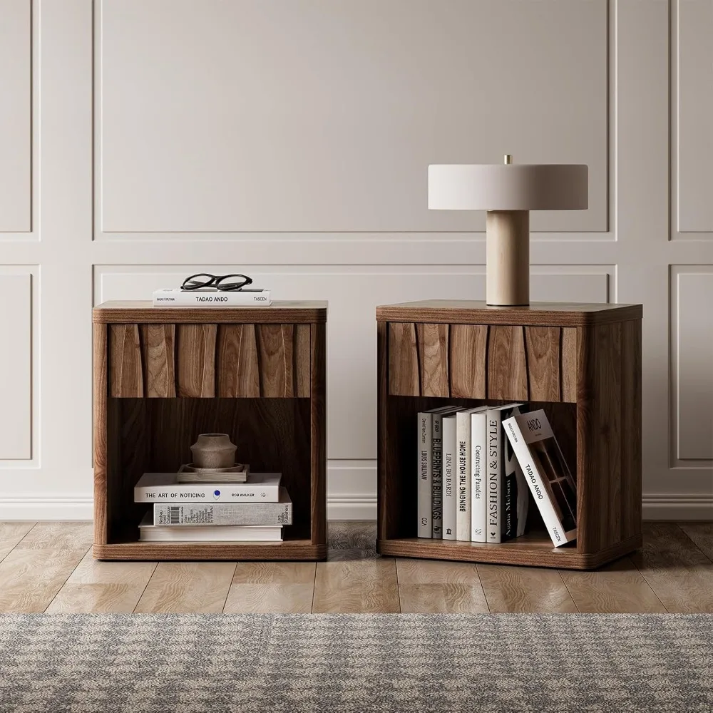 Night Stand Set 2, Wave Pattern Nightstand with Drawer, Modern End Tables with Storage for Sofa Couch, Bed Side Tables for Livin
Night Stand Set 2, Wave Pattern Nightstand with Drawer, Modern End Tables with Storage for Sofa Couch, Bed Side Tables for Livin