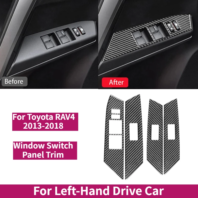 For Toyota RAV4 2013 2014 2015-2018 Carbon Fiber Car Window Lift Panel Switch Trim Cover LHD Auto Interior Decoration Sticker
For Toyota RAV4 2013 2014 2015-2018 Carbon Fiber Car Window Lift Panel Switch Trim Cover LHD Auto Interior Decoration Sticker