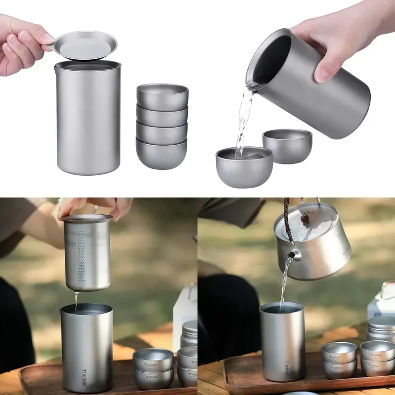 Portable Chinese Gongfu Set Titanium Travel Pot with 4 Cups & Carrying Bag for Outdoor Picnic Camping Office or Home
Portable Chinese Gongfu Set Titanium Travel Pot with 4 Cups & Carrying Bag for Outdoor Picnic Camping Office or Home