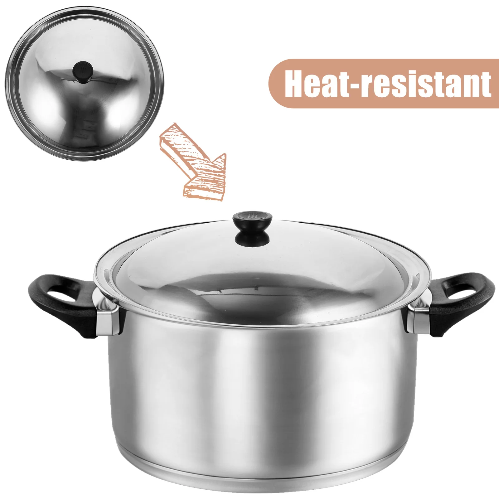 Stainless Steel Pot Lid 34Cm Round Anti Oil Splashing Cover Easy Handle Heat Resistant For Pots Pans Cookware Replacement
Stainless Steel Pot Lid 34Cm Round Anti Oil Splashing Cover Easy Handle Heat Resistant For Pots Pans Cookware Replacement