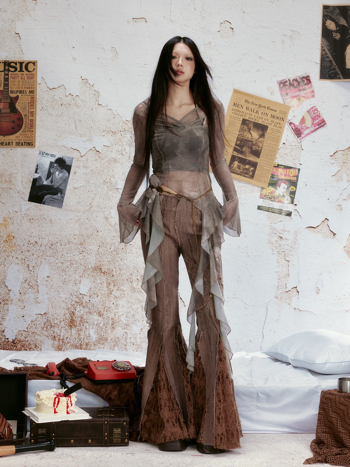 Женская блузка ALLiNplan с принтом и кружевом, сексуальная, полупрозрачная, с длинными рукавами-колокол, из полиэстера
Женская блузка ALLiNplan с принтом и кружевом, сексуальная, полупрозрачная, с длинными рукавами-колокол, из полиэстера