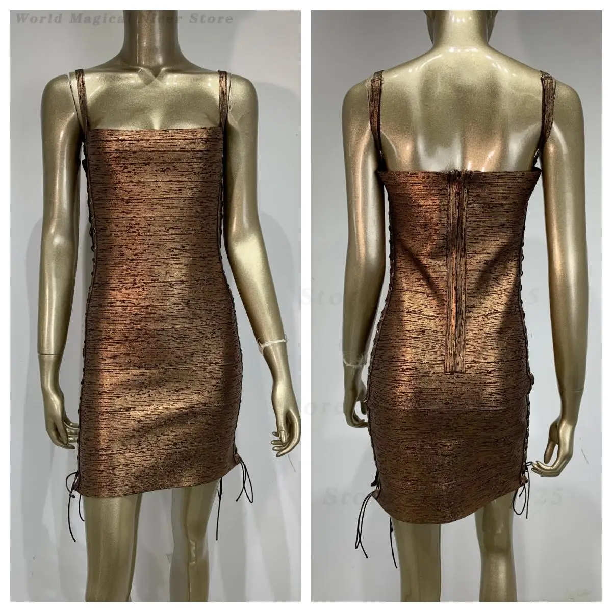 Women Hotfix Rhinestone Side Tie Bandage Mini Dress Sexy Bodycon Nightclub Cocktail Party Slim Wrap Short Club Outfit
Women Hotfix Rhinestone Side Tie Bandage Mini Dress Sexy Bodycon Nightclub Cocktail Party Slim Wrap Short Club Outfit
