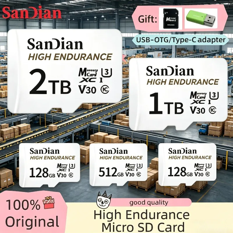Memory Cards for Drone Dash Cam Home Monitor SanDian Micro TF SD XC Video Card Read MobileMate High Endurance C10 4K UHD-I
Memory Cards for Drone Dash Cam Home Monitor SanDian Micro TF SD XC Video Card Read MobileMate High Endurance C10 4K UHD-I