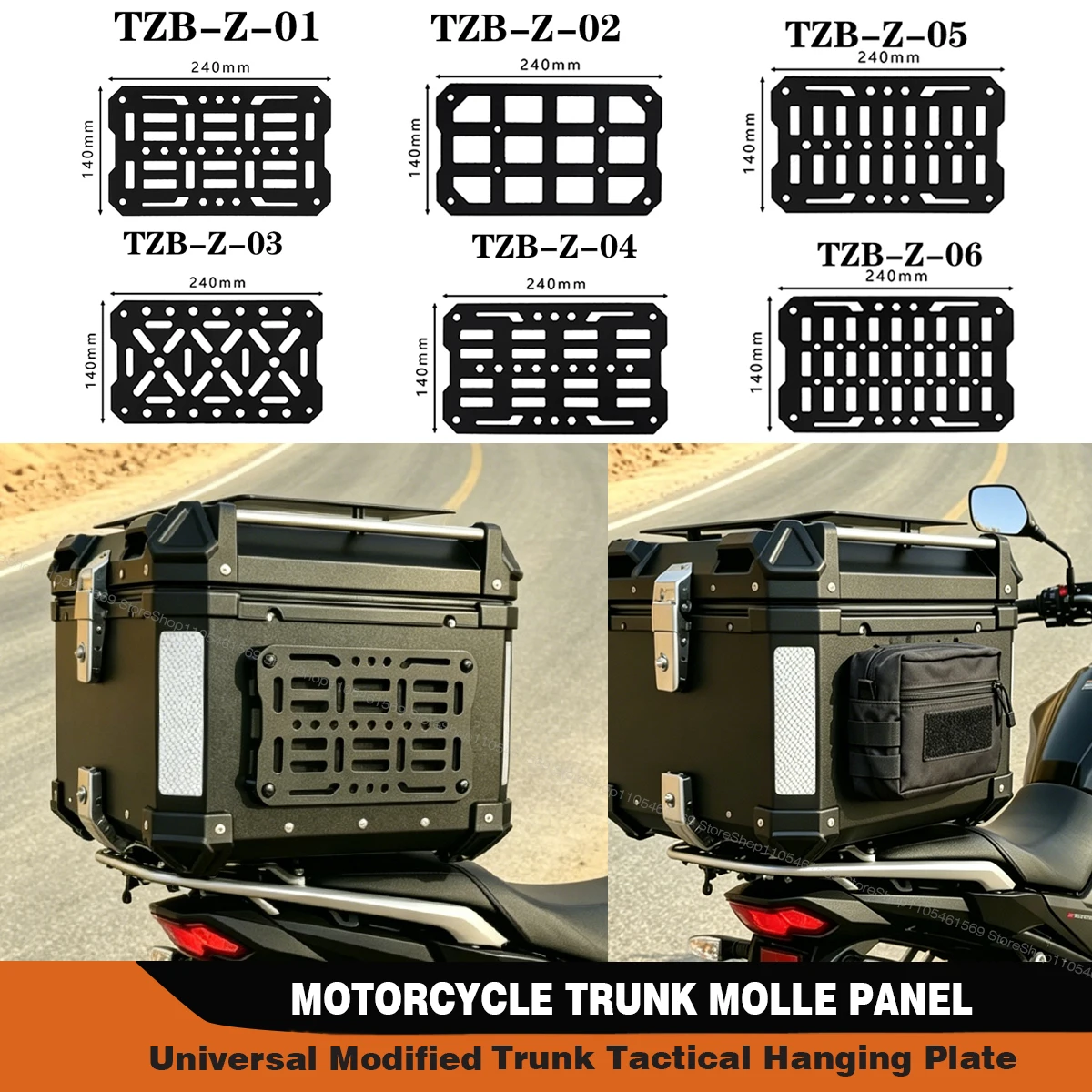 1PCS Modular Motorcycle Top Case Tactical Trunk Storage Organizer Aluminum Alloy Molle Panel Quick-Install Storage Box
1PCS Modular Motorcycle Top Case Tactical Trunk Storage Organizer Aluminum Alloy Molle Panel Quick-Install Storage Box