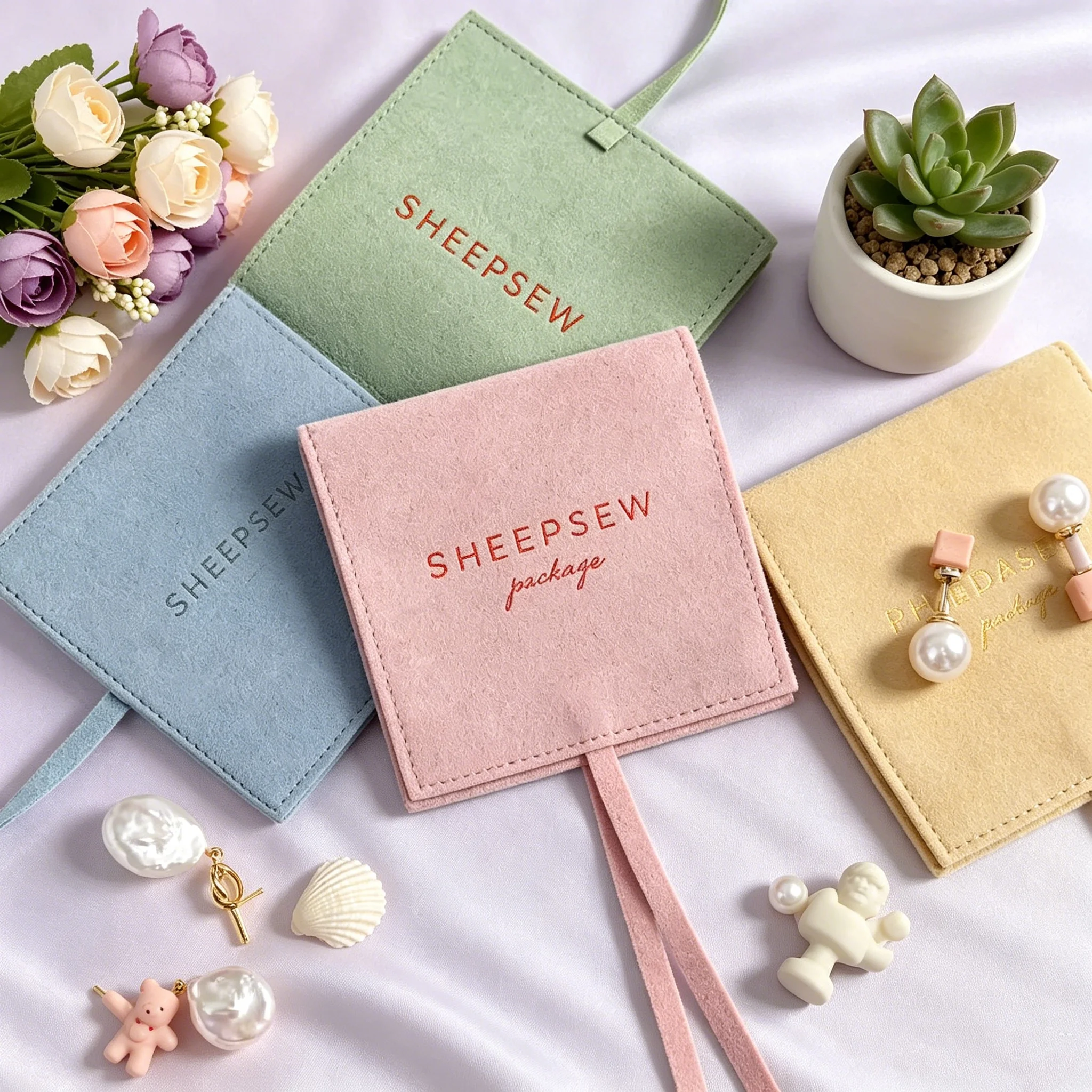 50pcs Microfiber Envelope Jewelry Pouches Custom Embossed Logo Drawstring Ribbon Gift Packaging Bags for Earrings Necklaces Ring
50pcs Microfiber Envelope Jewelry Pouches Custom Embossed Logo Drawstring Ribbon Gift Packaging Bags for Earrings Necklaces Ring