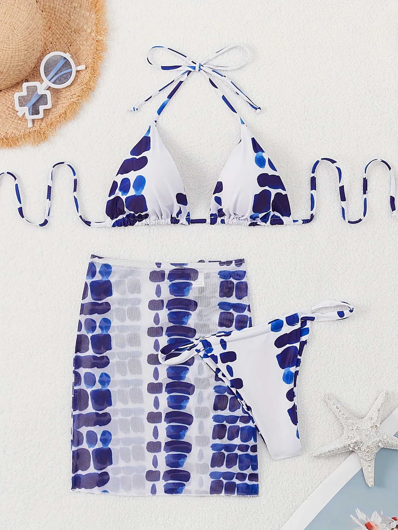 Sexy 3 Pieces Set Swimwear Women Tie Dye Print Thong Bikini Set Female Triangle Swimsuit Mesh Beach Wear Bathing Suit 2025 New
Sexy 3 Pieces Set Swimwear Women Tie Dye Print Thong Bikini Set Female Triangle Swimsuit Mesh Beach Wear Bathing Suit 2025 New