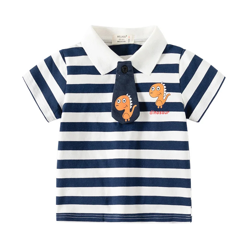 Cute Dinosaur Boys Polo T-shirts with Necknie Cotton Summer 2024 New Kids Tops Tees Children's Clothes
Cute Dinosaur Boys Polo T-shirts with Necknie Cotton Summer 2024 New Kids Tops Tees Children's Clothes
