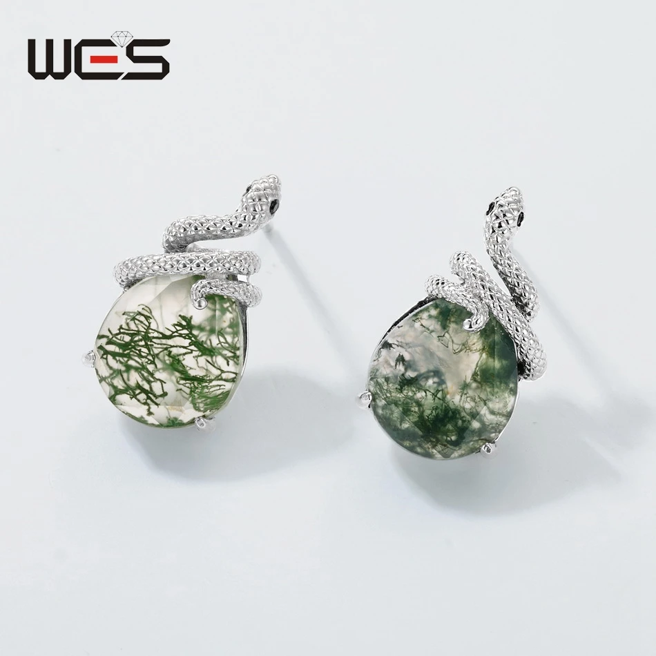 Женские серьги-гвоздики WES из стерлингового серебра 925 пробы со змеей, 9*11 мм, натуральный моховый агат, уникальные украшения с животными для мамы, свадебные подарки
Женские серьги-гвоздики WES из стерлингового серебра 925 пробы со змеей, 9*11 мм, натуральный моховый агат, уникальные украшения с животными для мамы, свадебные подарки