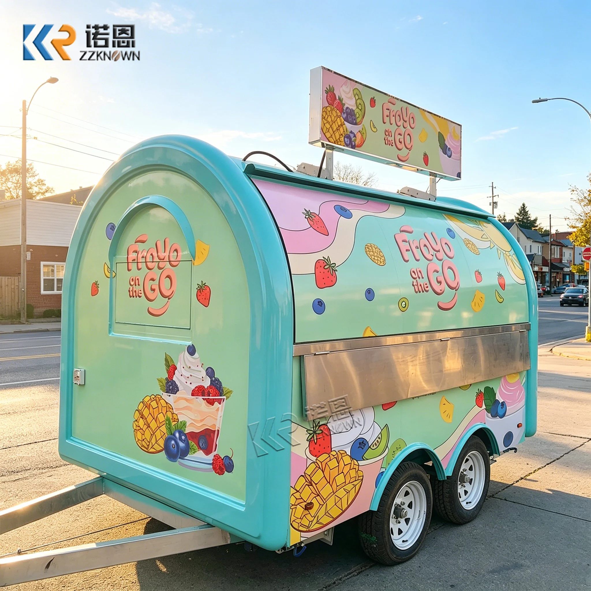 Custom Concession Coffee Donut Sandwich Food Truck Catering Cart Mobile Kitchen Food Trailer With Stainless Steel Workspace
Custom Concession Coffee Donut Sandwich Food Truck Catering Cart Mobile Kitchen Food Trailer With Stainless Steel Workspace