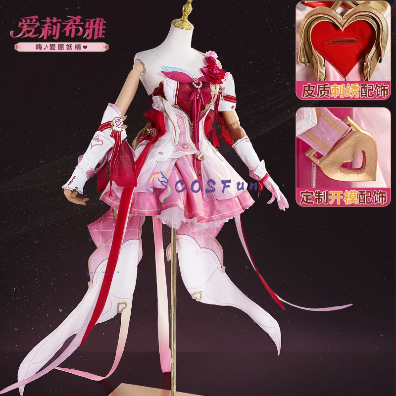 Костюм для косплея Honkai Impact 3 Elysia, милая униформа, наряд для ролевых игр на Хэллоуин, женский костюм COSFun
Костюм для косплея Honkai Impact 3 Elysia, милая униформа, наряд для ролевых игр на Хэллоуин, женский костюм COSFun