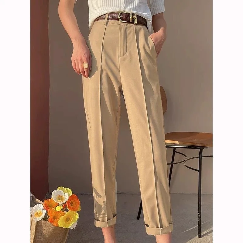 New Women's Summer Pants Solid Casual Loose High Waisted Wide Leg Pants Women Street Fashion White Trousers Elegant Pants Female
New Women's Summer Pants Solid Casual Loose High Waisted Wide Leg Pants Women Street Fashion White Trousers Elegant Pants Female